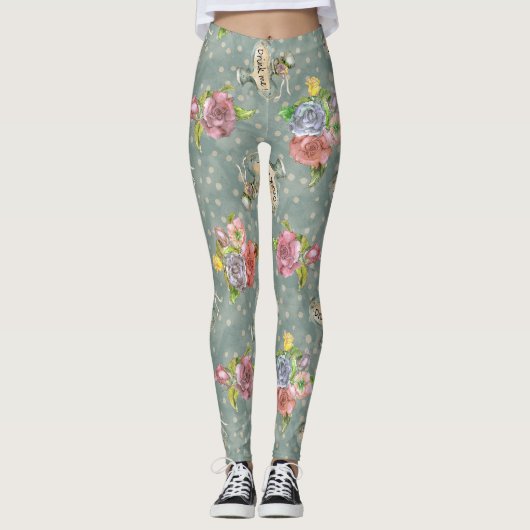 Geïnspireerd door Alice in Wonderland Leggings (Voorkant)