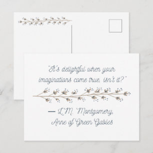 Geïnspireerd door Anne of Green Gables Briefkaart