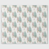 Geïnspireerd door bont kerstpapier cadeaupapier (Vlak)