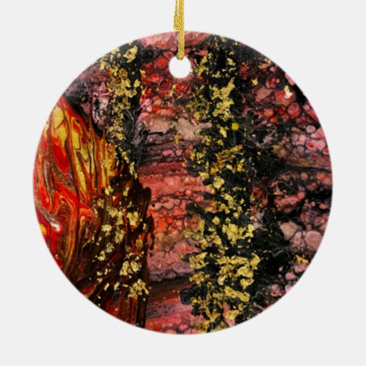 Geïnspireerd door Californische brandhaarden Keramisch Ornament (Achterkant)