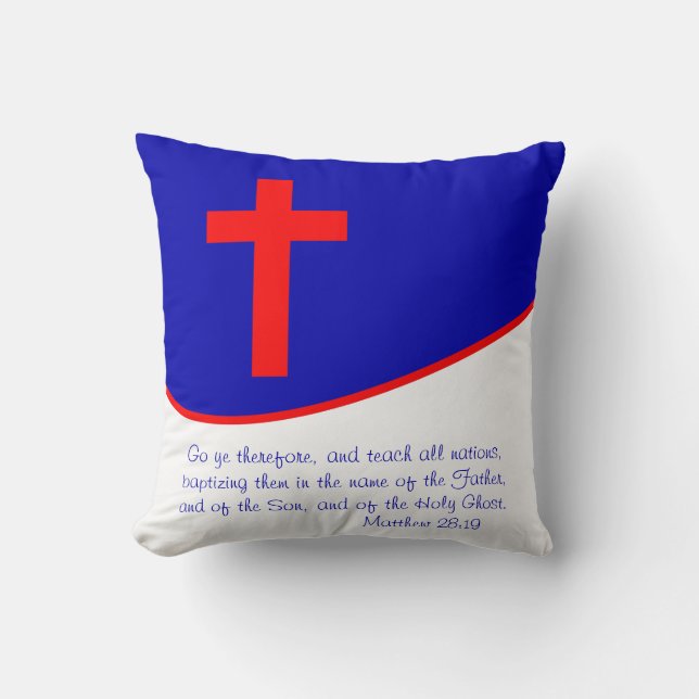 Geïnspireerd door de Christelijke Vlag Kussen (Voorkant)