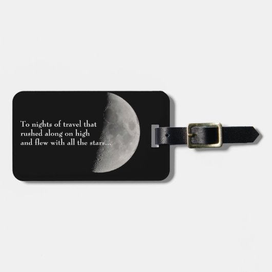 Geïnspireerd door de maan en Rilke Bagagelabel (Voorkant horizontaal)