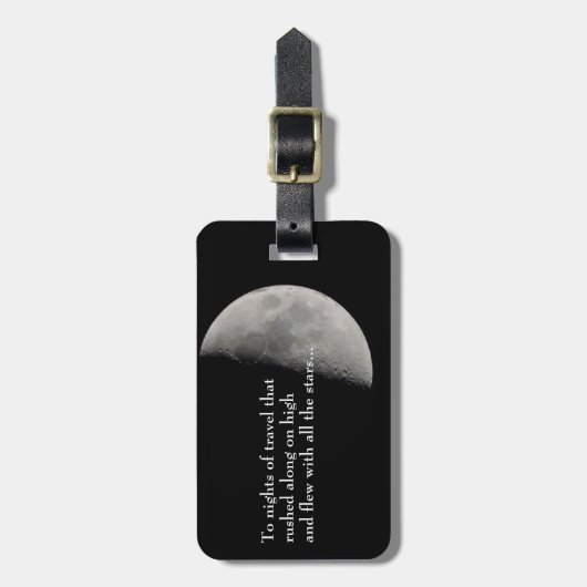 Geïnspireerd door de maan en Rilke Bagagelabel (Voorkant verticaal)