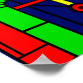 Geïnspireerd door het Centrum Georges Pompidou Poster (Hoek)