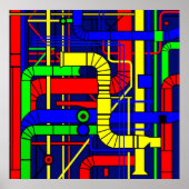 Geïnspireerd door het Centrum Georges Pompidou Poster (Voorkant)