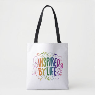Geïnspireerd door het leven - Schoudertota Tote Bag