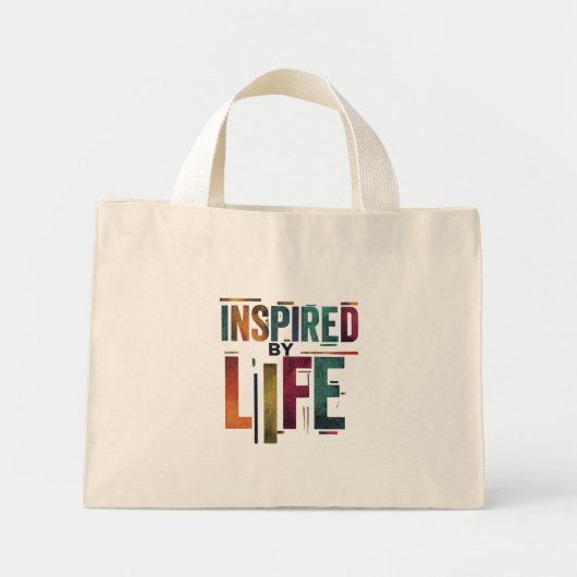 Geïnspireerd door het leven - Tiny Canvas tas (Voorkant)