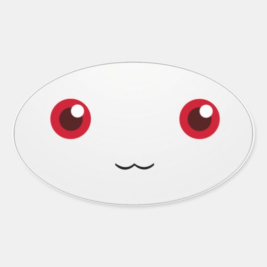 Geïnspireerd door Kyubey Ovale Sticker (Voorkant)