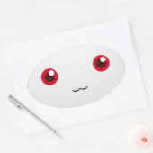 Geïnspireerd door Kyubey Ovale Sticker (Envelop)