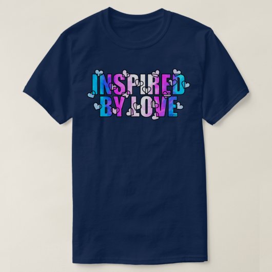 Geïnspireerd door liefde t-shirt (Design voorkant)