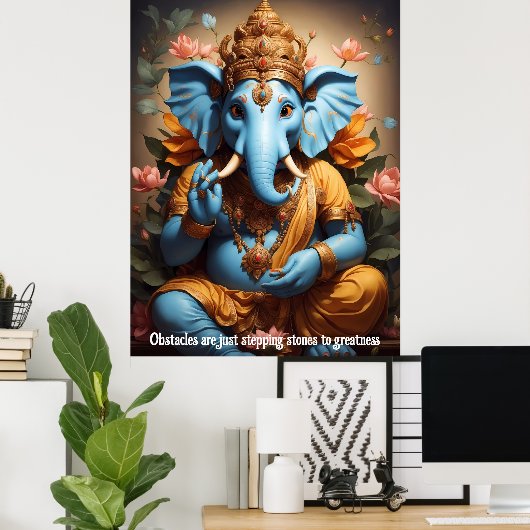 Geïnspireerd door Lord Ganesha Poster (Thuiskantoor)