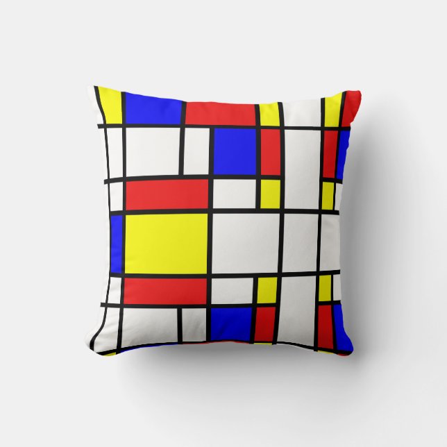 Geïnspireerd door Mondrian Kussen (Voorkant)