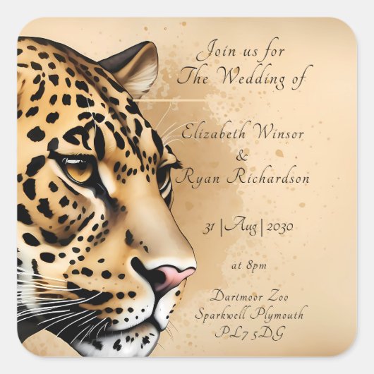 Geïnspireerd door natuur vierkante sticker (Voorkant)