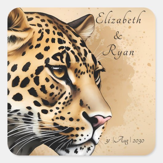 Geïnspireerd door natuur vierkante sticker (Voorkant)