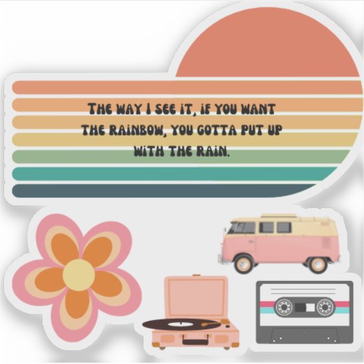 Geïnspireerd door retro sticker (Voorkant)