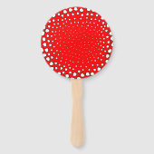 Geïnspireerd door rode fazante vogelveren handwaaier (Achterkant)