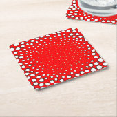 Geïnspireerd door rode fazante vogelveren kartonnen onderzetters (Schuin)