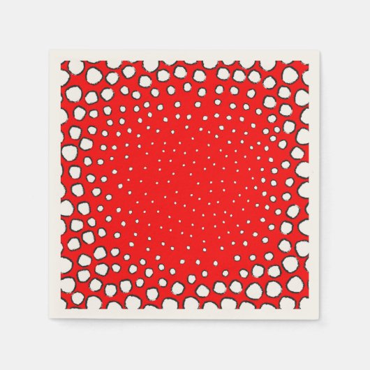 Geïnspireerd door rode fazante vogelveren servet (Voorkant)