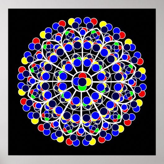 Geïnspireerd door South Roos Window, Notre-Dame de Poster (Voorkant)