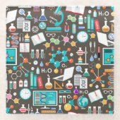 Geïnspireerd door wetenschap/chemie glazen onderzetter (Voorkant)