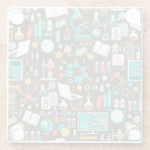 Geïnspireerd door wetenschap/chemie glazen onderzetter (Achterkant)