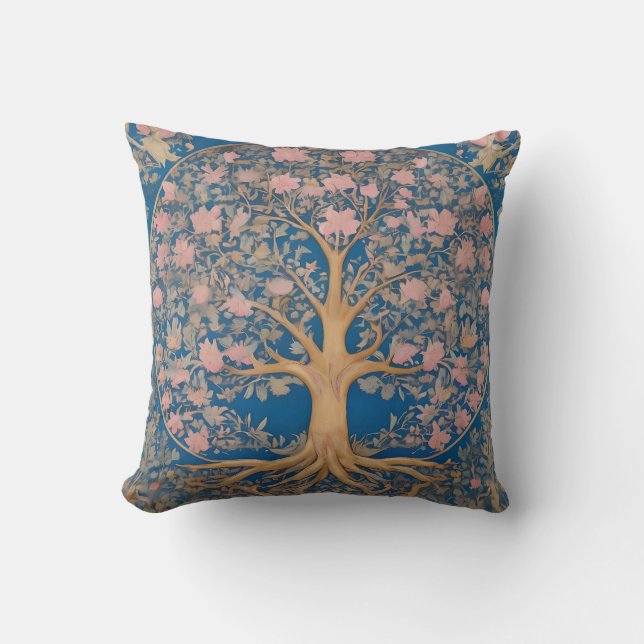 Geïnspireerd door William Morris Boom des Levens Kussen (Voorkant)