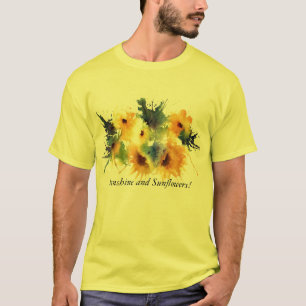 Geïnspireerd door zonnebloemen, zon en zonnebloem t-shirt