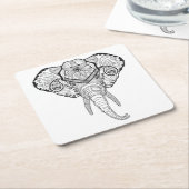 Geïnspireerd elaathoofd kartonnen onderzetters (Schuin)