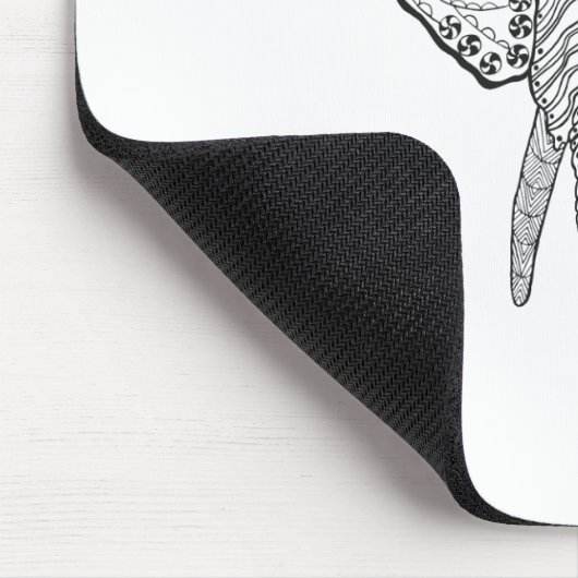 Geïnspireerd elaathoofd muismat (Hoek)