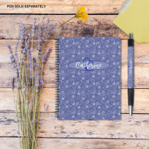 geïnspireerd Elegant Blauw Bloemen Notitieboek
