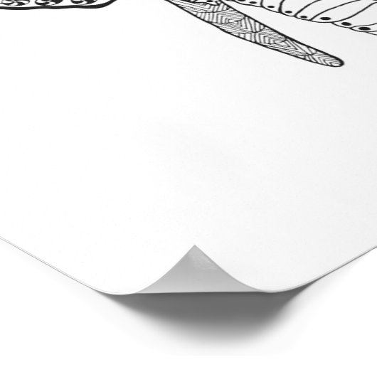 Geïnspireerd Elfant Head 2 Poster (Hoek)