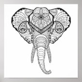 Geïnspireerd Elfant Head 2 Poster (Voorkant)