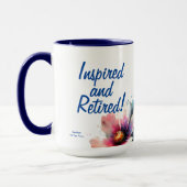 Geïnspireerd en Gepensioneerd Gift Mok (Links)