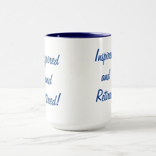 Geïnspireerd en Gepensioneerd Gift Mok (Midden)