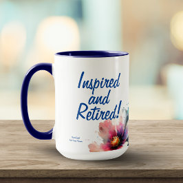 Geïnspireerd en met pensioen Cadeau Mok
