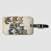 -geïnspireerd familieportret van een kat bagagelabel (Voorkant (horizontaal))