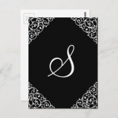  geïnspireerd Fancy ontwerp op maat voor monogramm Briefkaart (Voorkant / Achterkant)