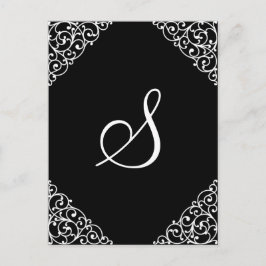 geïnspireerd Fancy ontwerp op maat voor monogramm Briefkaart
