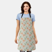geïnspireerd Floral Patroon over Schort (Gedragen)