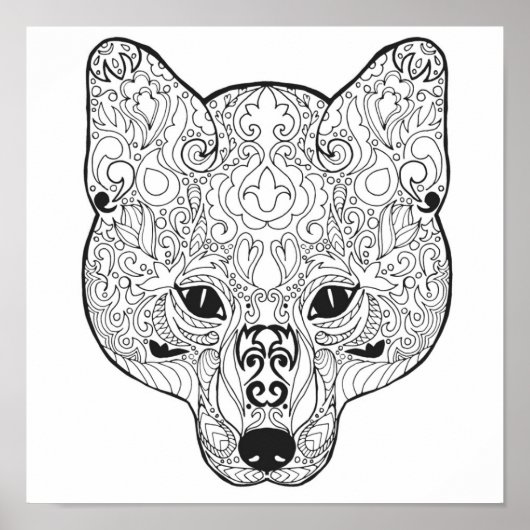 Geïnspireerd Fox Head 2 Poster (Voorkant)