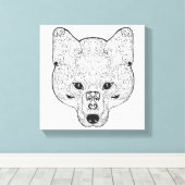 Geïnspireerd Fox Head 6 Canvas Afdruk (Insitu (Houten vloer))