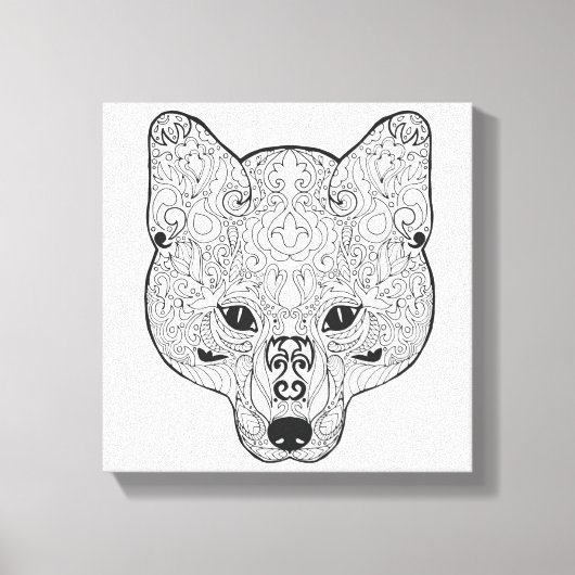 Geïnspireerd Fox Head 6 Canvas Afdruk (Voorkant)