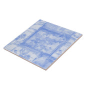 Geïnspireerd Frans botanisch blauw Tegeltje (Zijkant)