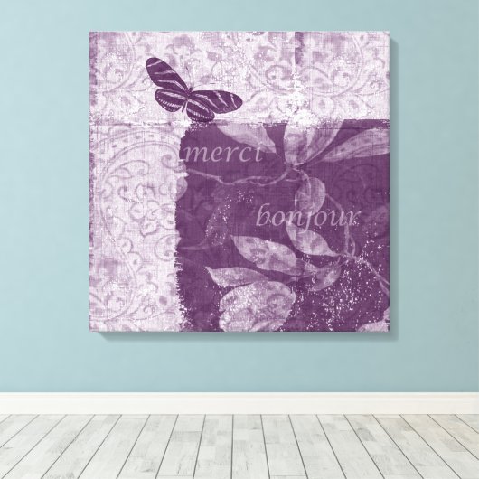 Geïnspireerd Frans Lila Canvas Afdruk (Insitu (Houten vloer))