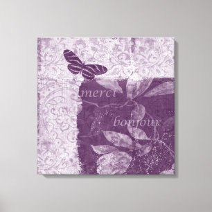 Geïnspireerd Frans Lila Canvas Afdruk
