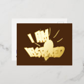 Geïnspireerd Gold Foil Holiday Briefkaart (Voorkant / Achterkant)