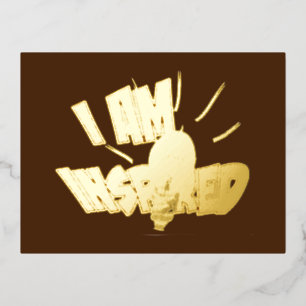 Geïnspireerd Gold Foil Holiday Briefkaart