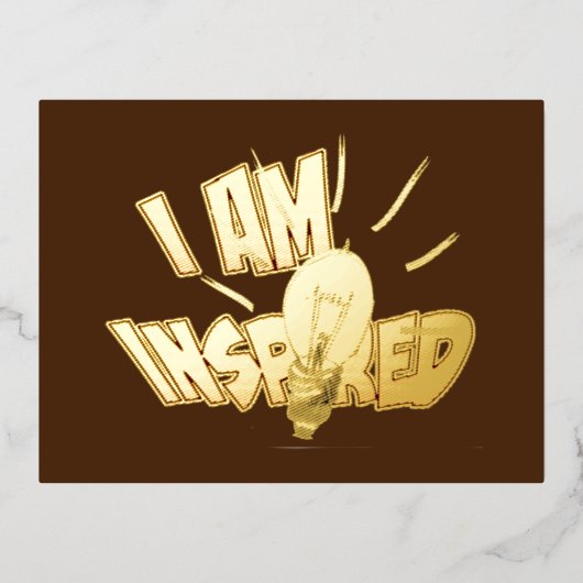 Geïnspireerd Gold Foil Holiday Briefkaart (Voorkant)