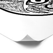 Geïnspireerd Hamsa Handje 2 Poster (Hoek)