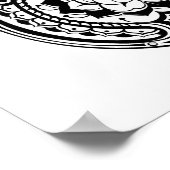 Geïnspireerd Hamsa-symbool 2 Poster (Hoek)